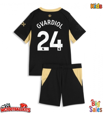 Manchester City Josko Gvardiol #24 Replica Away Stadium Kit for Kids 2026-27 Short Sleeve (+ pants)